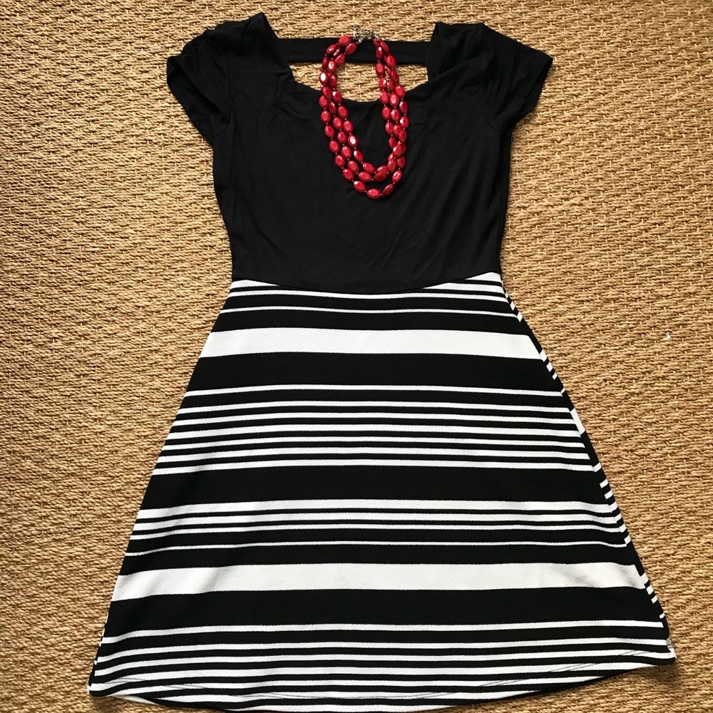 Black and white dress